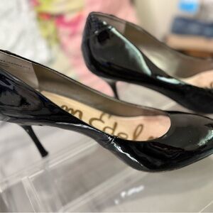 Sam Edelman Black Patent Leather Stiletto Heels